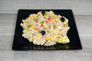 salade de riz poivron tomates
